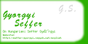 gyorgyi seffer business card